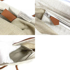 Hermes Backpack Aline MM Toile Chevron Beige — view 9
