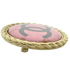Chanel Brooch Pin Accessories Jewelry Circle Small Coco Mark GP Pink — view 4