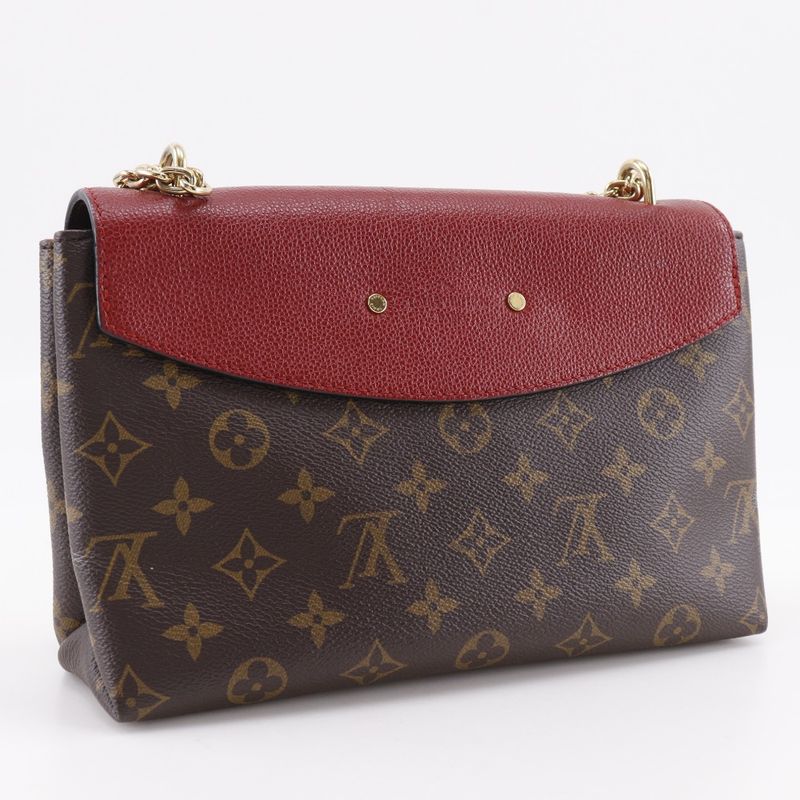 Louis Vuitton Saint Placide Monogram Canvas Threes Brown Red Ca2167 — view 3