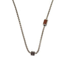 Hermes Meri Mello Metal Buffalo Horn Silver Ash Necklace 0812 — view 3