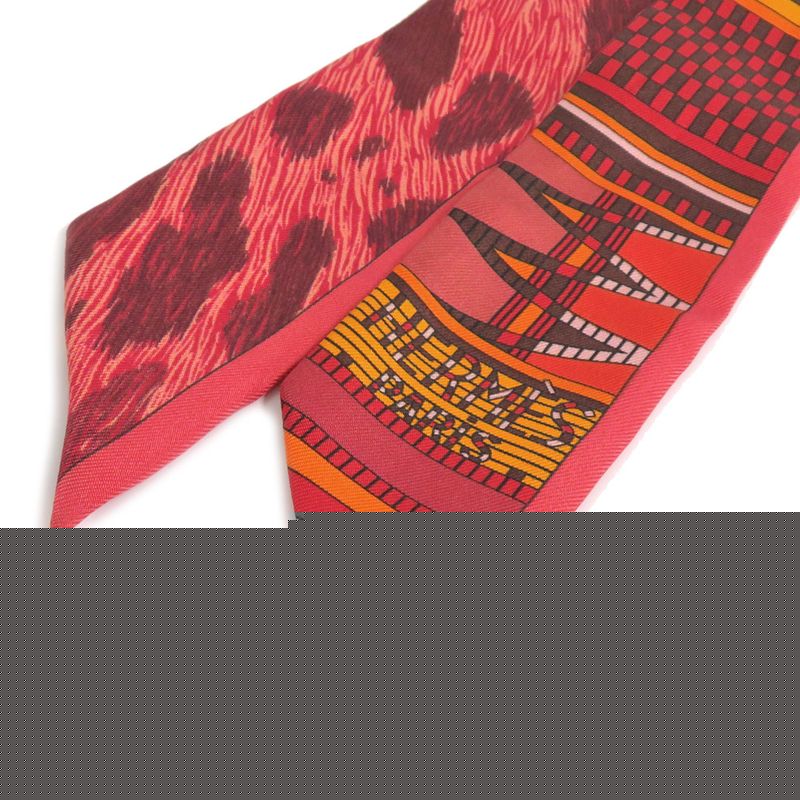 Hermes Twilly Wild And Camouflage Pelages ET Red Orange — view 5