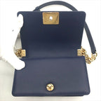 Chanel CC Logo Stitch Lambskin Bicolor Chain Shoulder Bag — view 7