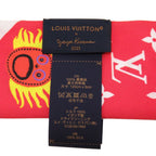 Louis Vuitton Yayoi Kusama YK Bandeau BB Face Silk White Red Scarf — view 4