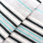 Hermes Neo Lo Cabasol 100% Cashmere Gris Chine Logo Leather Patch Fringe Scarf — view 5