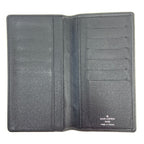 Louis Vuitton Taiga Card Holder Credit Bifold Long Wallet Black — view 5