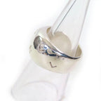 Chanel SV 925 Logo Engraved Wide Ring Accessory Silver Size 13 — view 3