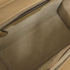 Celine Luggage Micro Shopper Leather Beige Handbag 1112 — view 7