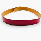 Hermes Constance Croco Porosus Buckle Belt Shikaku Red Gold — view 4