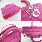 Christian Dior Lady Handbag Large Pink Lambskin — view 8