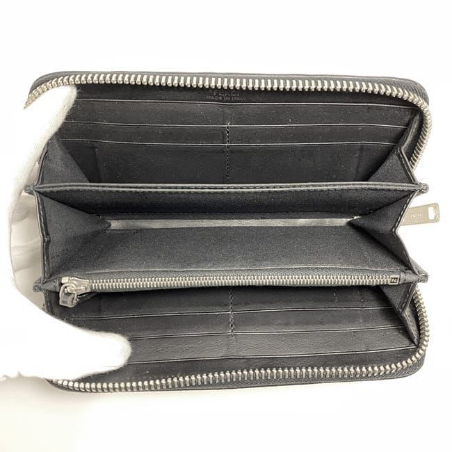 Fendi Round Zipper Long Wallet Brown Zucca — view 7