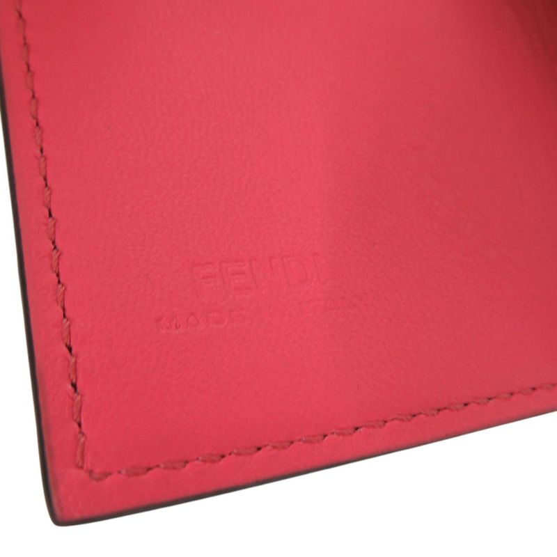 Fendi Baguette Micro Trifold Wallet 8 M0395 Leather Pink 1780 — view 6