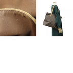 Louis Vuitton Tote Bag Cabas Mezzo Monogram Nubuck Leather Brown — view 9