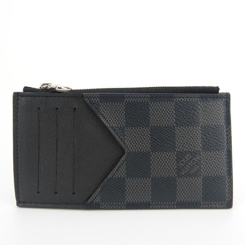 Louis Vuitton Card Case Coin Holder Damier Graphite Black Gray — view 2