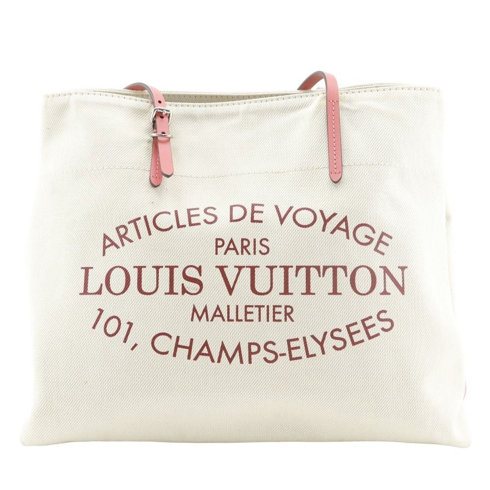 Louis Vuitton Cabas MM Summer Collection Canvas Corail Ivory Pink