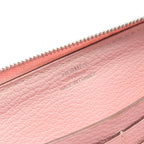 Hermes Round Long Wallet Azap Rose Sakura Leather — view 4