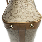 Celine Vintage Boston Beige Light Brown C Macadam Canvas Shoulder Bag Beige. — view 7