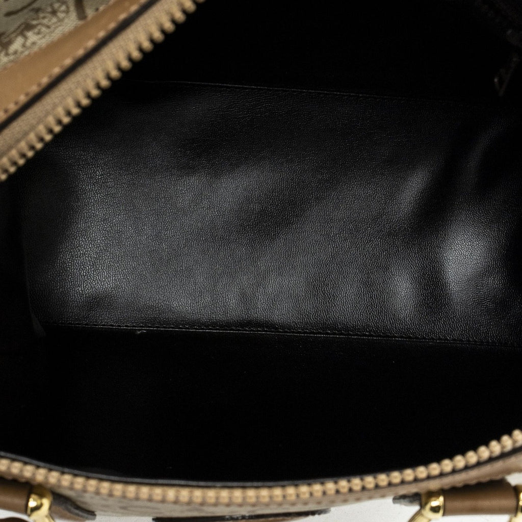 Celine Vintage Boston Beige Light Brown C Macadam Canvas Shoulder Bag Beige. — view 9