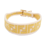 Fendi FF Logo Misanga Bracelet Yellow Size