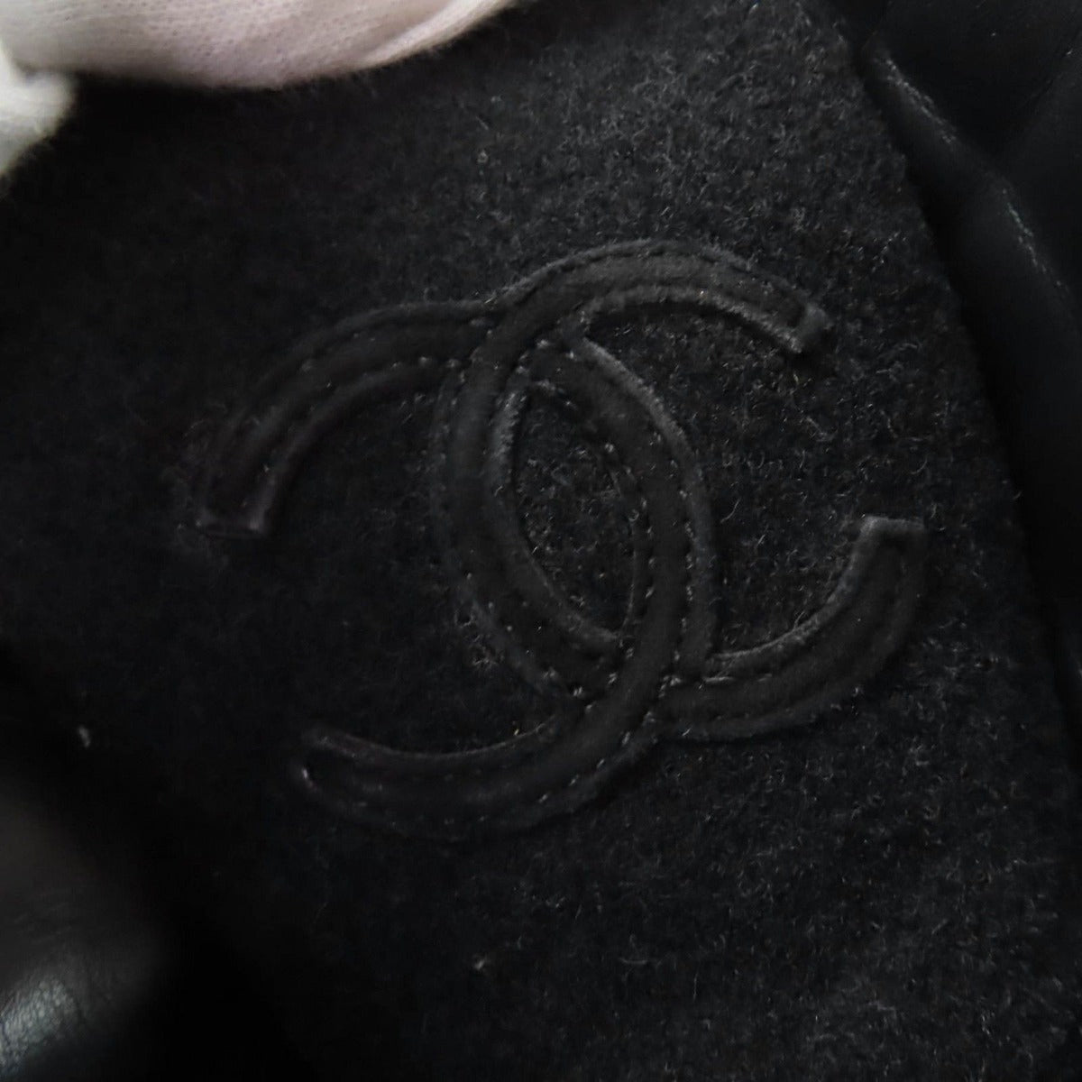 Chanel Suede Leather CC Logo Quilted Combat Boots Short — view 8