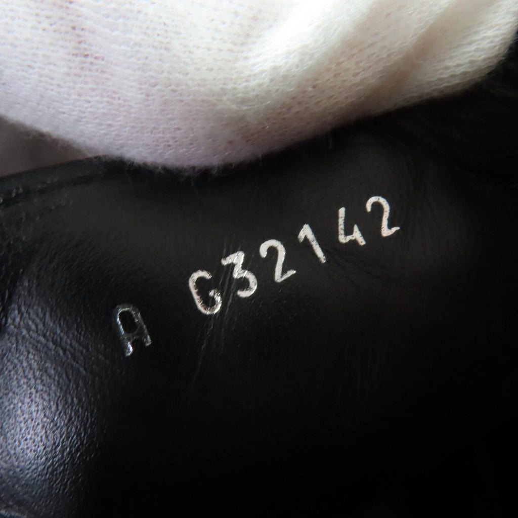 Chanel Suede Leather CC Logo Quilted Combat Boots Short — view 9