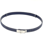 Hermes Belt Kelly Jean 18 PM Epson Denim Blue Series Silver Hardware