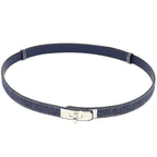 Hermes Belt Kelly Jean 18 PM Epson Denim Blue Series Silver Hardware — view 2