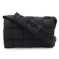 Bottega Veneta Maxi Intrecciato Padded Tech Cassette Shoulder Bag Nylon Black