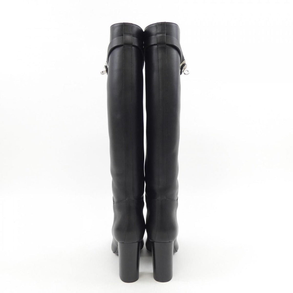 Hermes Long Boots Leather Black — view 4