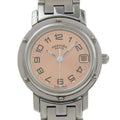 Hermes Clipper Stainless Steel Quartz Analog Display Brown Dial Watch