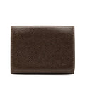 Louis Vuitton Taiga Anvelop Carte de Visite Grizzly Dark Brown Leather