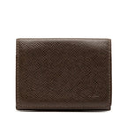 Louis Vuitton Taiga Anvelop Carte de Visite Grizzly Dark Brown Leather