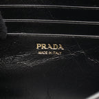 Prada Shoulder Bag Black Leather Strap Wallet — view 4
