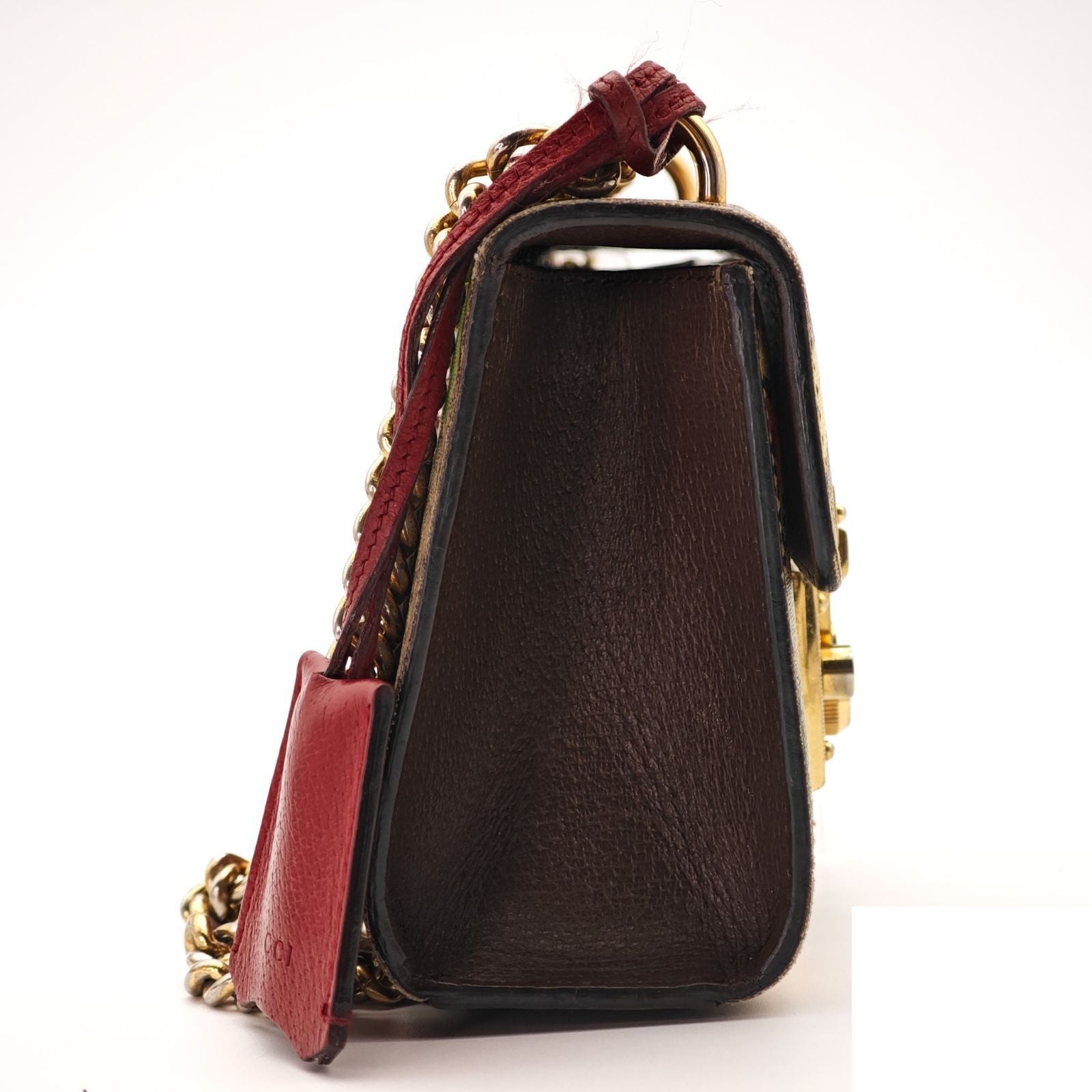 Gucci Tian Padlock Small Shoulder Bag 2-Way Clutch Colorful Beige Strap Key — view 5