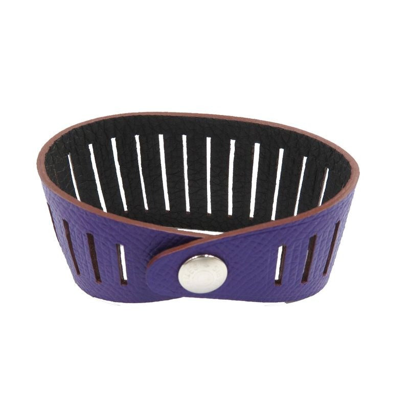 Hermes Petite Ash Bracelet Reversible Vaux Epson Togo Silver Hardware Anemone — view 2