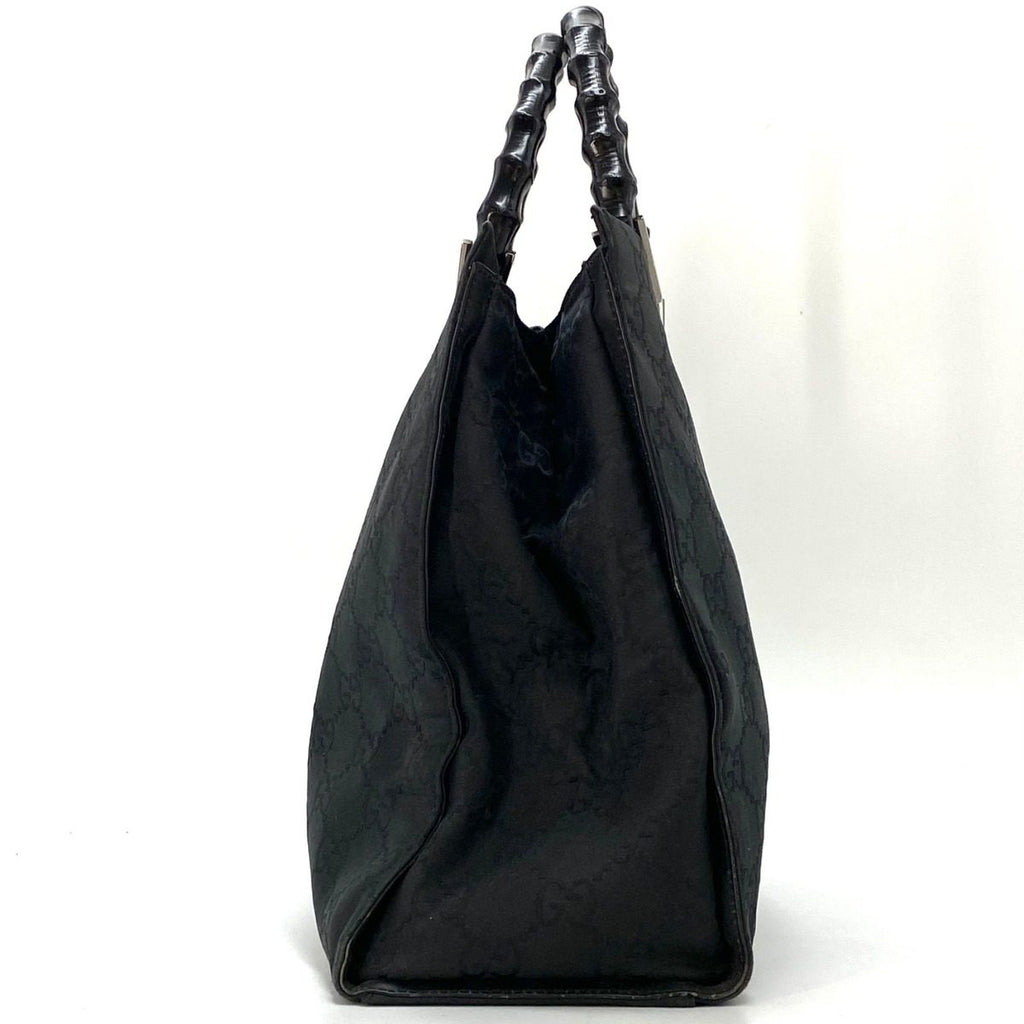 Gucci Shoulder Bag Bamboo GG Black Tote Business Formal — view 6
