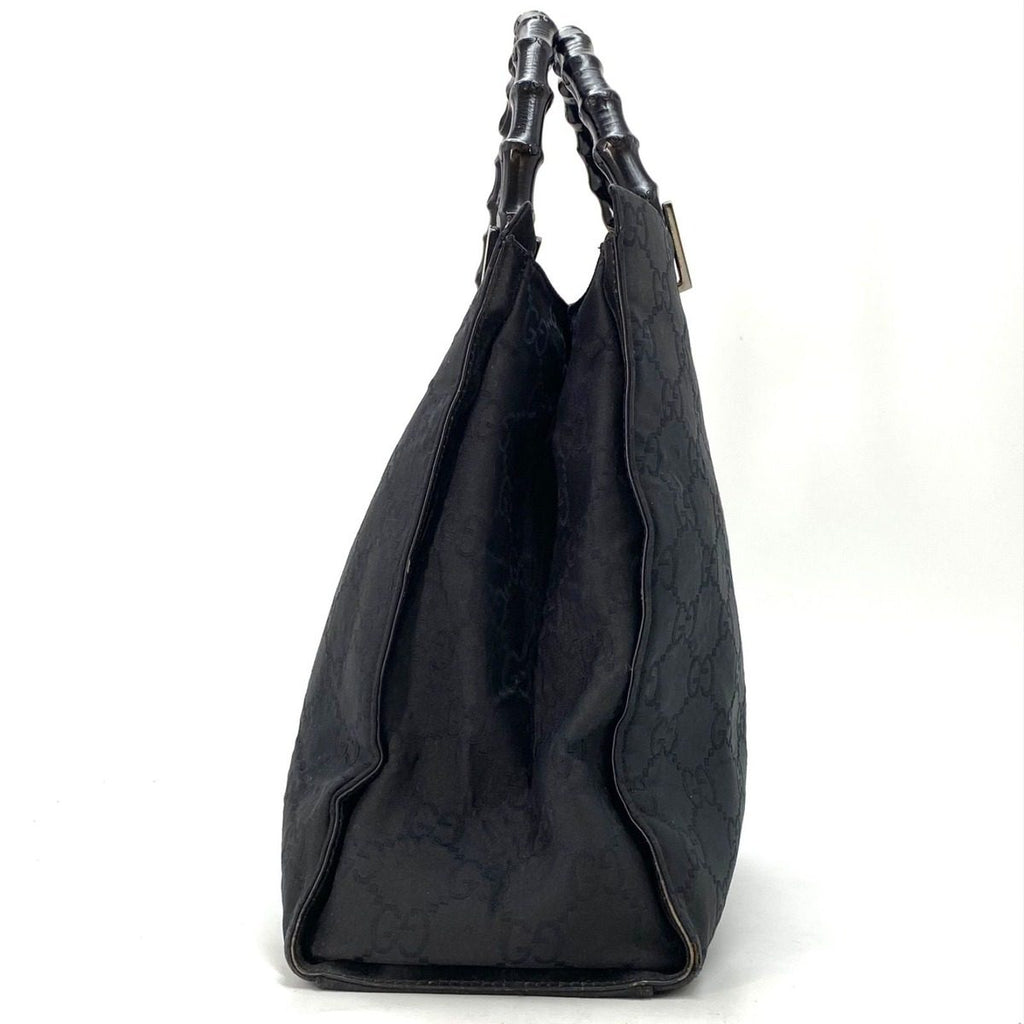 Gucci Shoulder Bag Bamboo GG Black Tote Business Formal — view 7