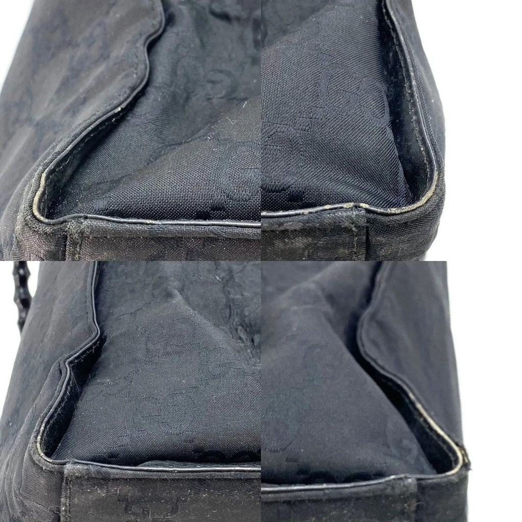 Gucci Shoulder Bag Bamboo GG Black Tote Business Formal — view 8