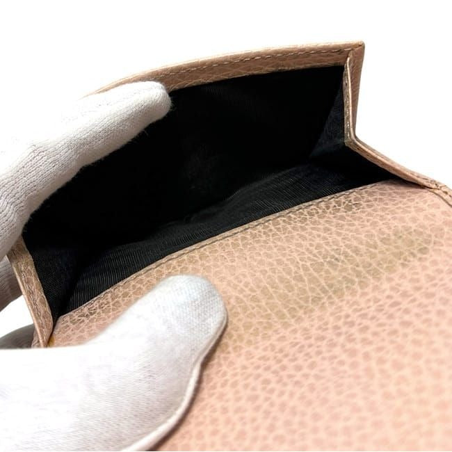 Gucci Trifold Wallet Pink Beige GG Marmont — view 4