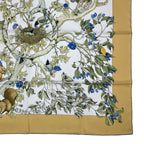 Hermes Carre 90 Scarf AU Coeur Des Bois in the Forest 100% Silk Yellow — view 6