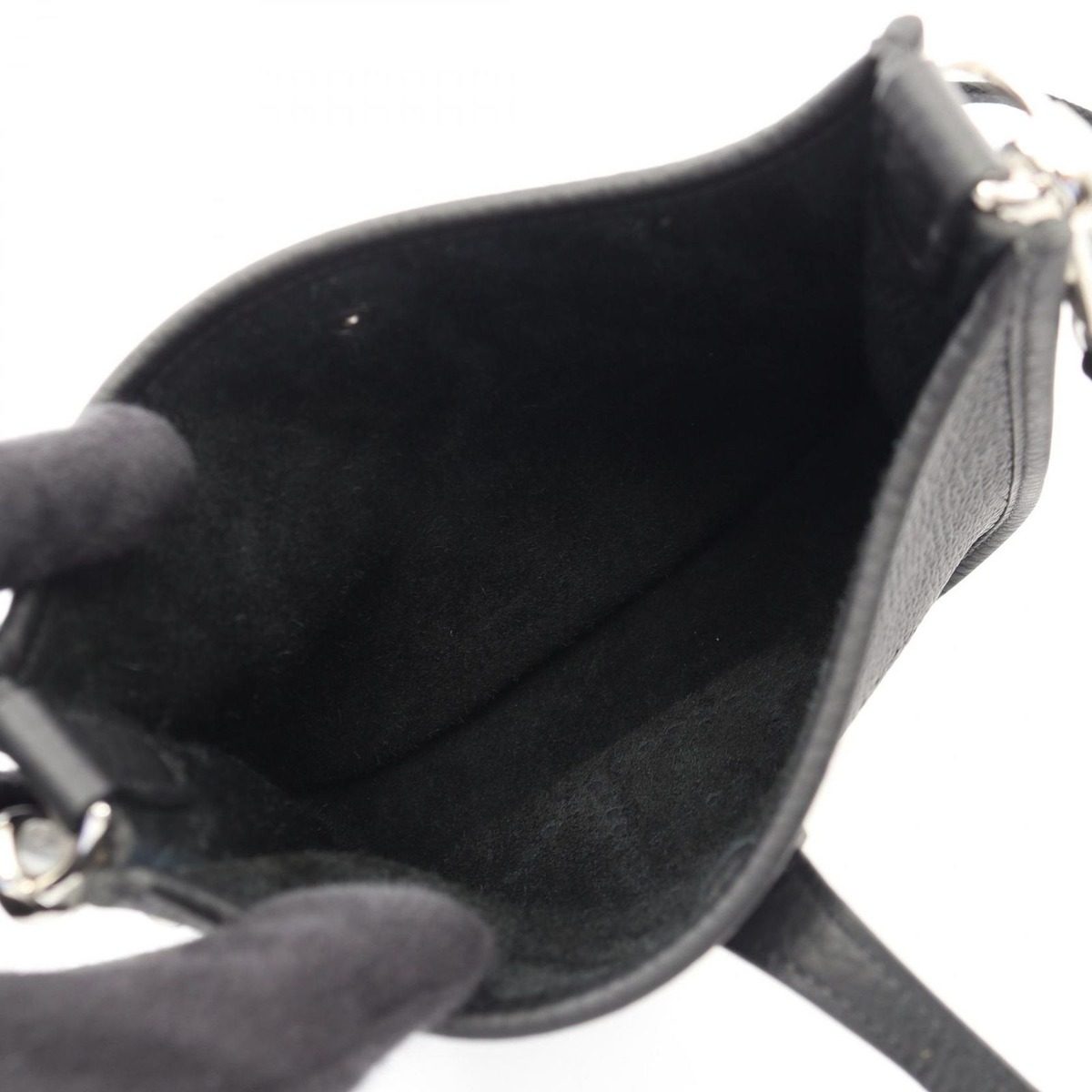 Hermes Shoulder Bag Evelyne TPM Amazon Black Leather TPM — view 3
