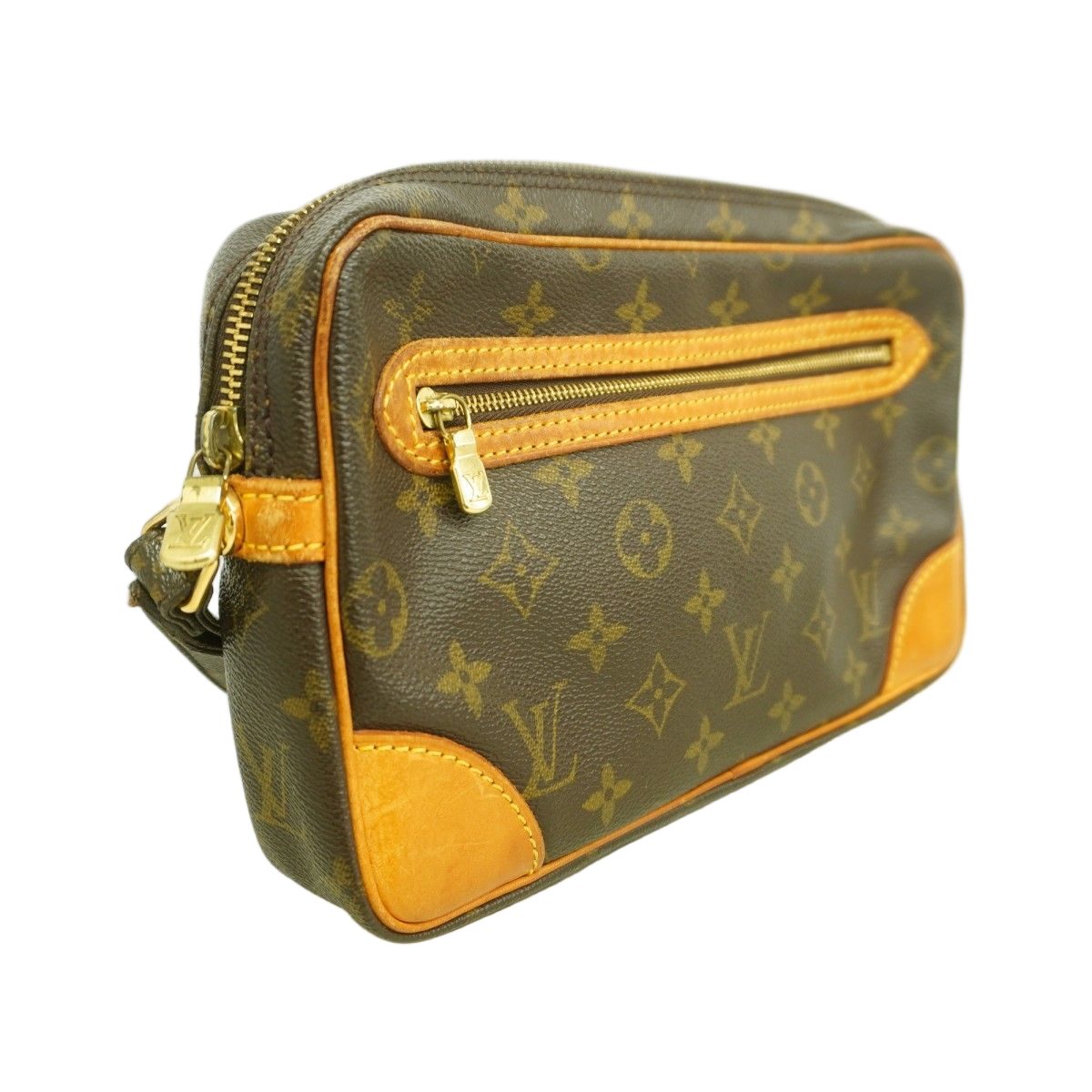 Louis Vuitton Clutch Monogram Marly Dragonne GM Brown — view 2