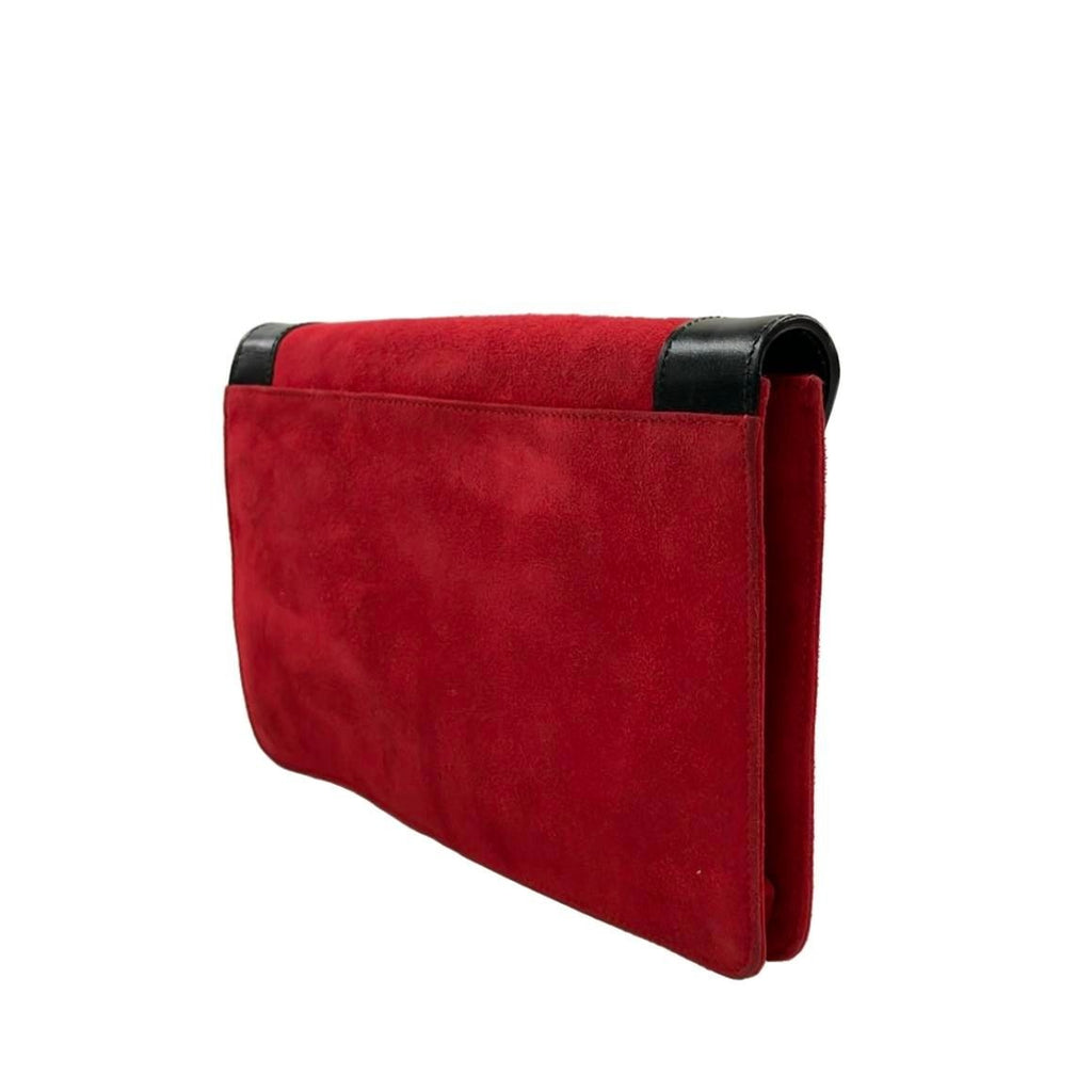 Celine 2-Way Shoulder Bag Crossbody Clutch Red And Other — view 3