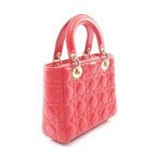 Dior Handbag Lady Dior MY Abcdior Small Cannage 2-Way Red Leather My Tote — view 2