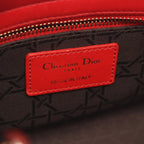 Dior Handbag Lady Dior MY Abcdior Small Cannage 2-Way Red Leather My Tote — view 4