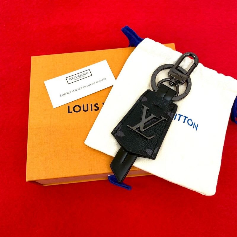 Louis Vuitton Porto Cles Cloche Monogram Eclipse Leather Key