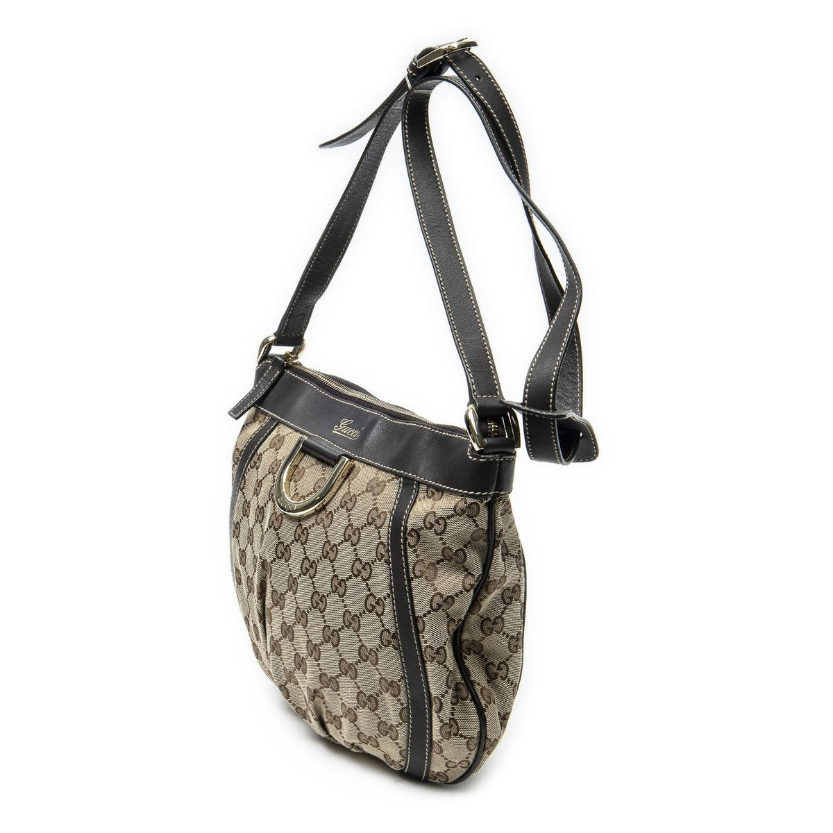 Gucci Abbey Shoulder Bag Brown Beige GG Canvas — view 2