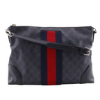 Gucci Messenger Bag GG Supreme Canvas Black Shoulder