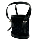 Louis Vuitton Monogram Satin Little Bucket Handbag Noir