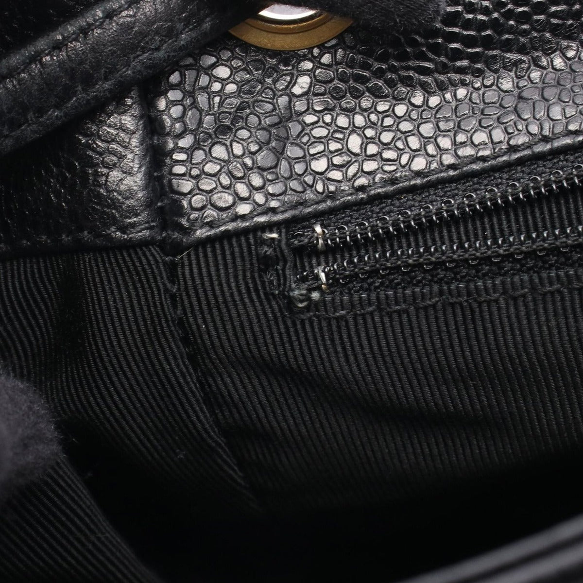 Chanel Backpack Triple CC Logo Black Leather Calf Coco — view 6