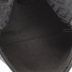 Fendi Small Flap Crossbody Black Zucchino Canvas — view 9